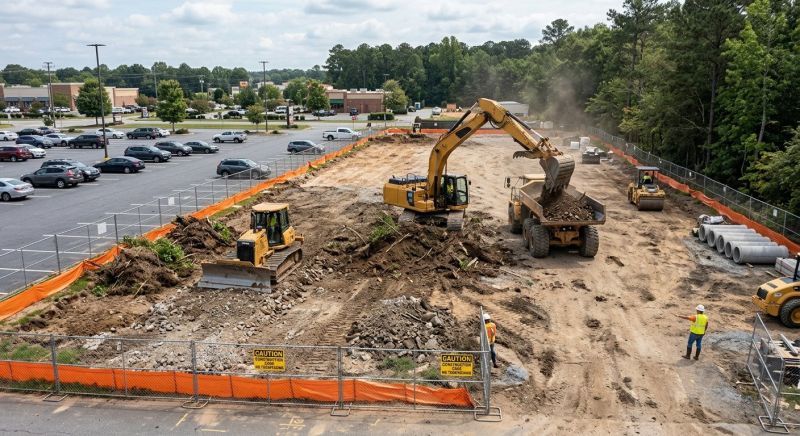 Parking Lot Land Clearing in Gwinnett County, GA